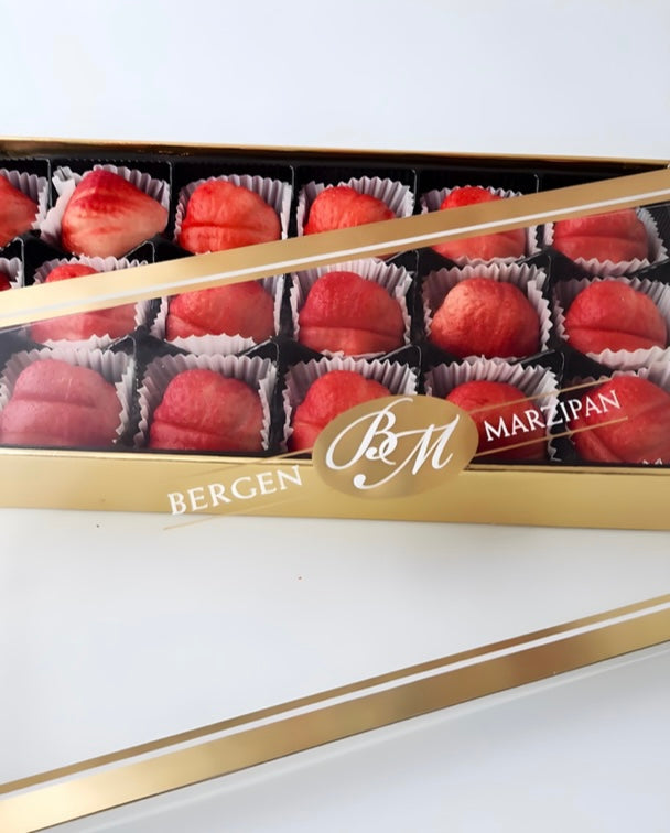 Bergen Marzipan 18 piece Strawberry Gift Box