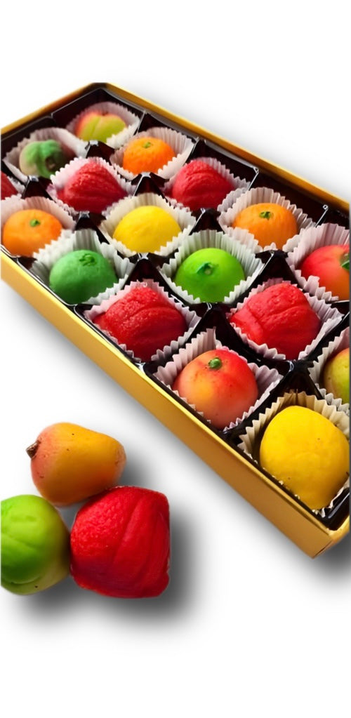 M-1 ASSORTED FRUIT 8OZ MARZIPAN